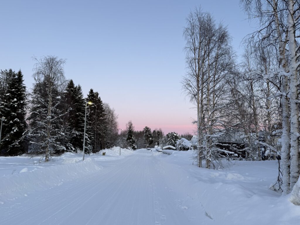 Sonnenuntergang in Rovaniemi